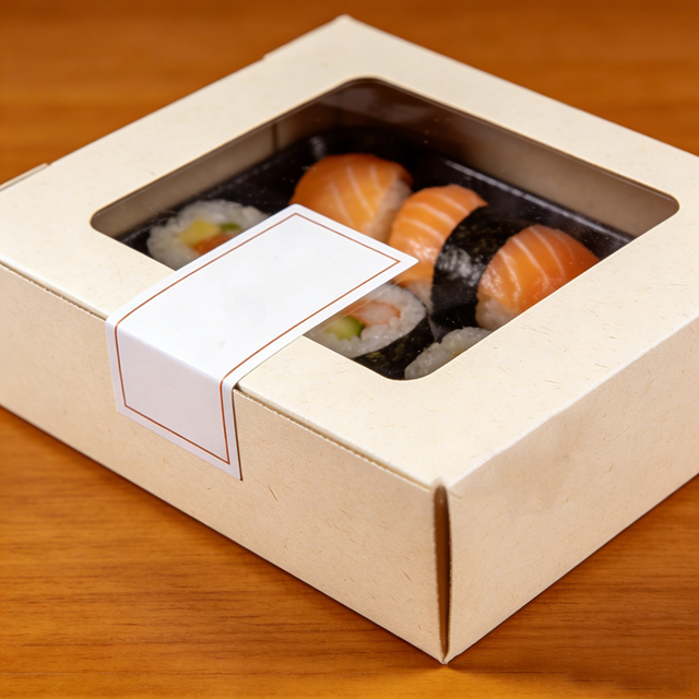 Caja de embalaje de tubo Pop de empuje de Sushi respetuosa con el medio ambiente, caja de calidad alimentaria para llevar, contenedor de Sushi, caja de regalo de papel, f&aacute;brica