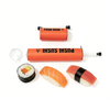 Anpassad logotyp pappersr&ouml;r sushi pop up f&ouml;rpackningsr&ouml;r f&ouml;r leverans
